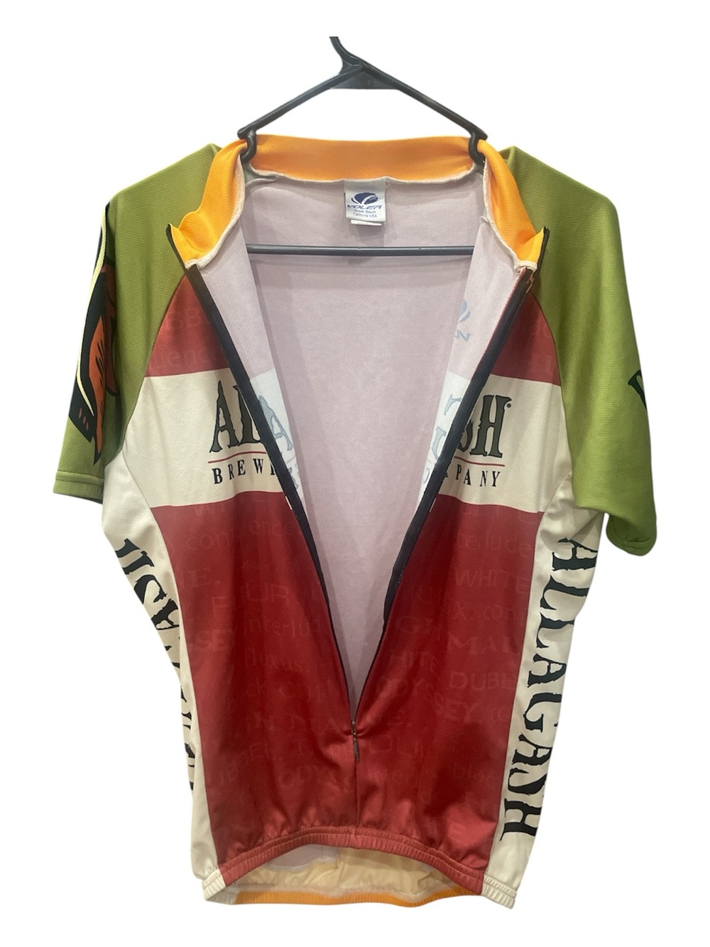 Allagash Brewing Company Men's Voler Cycling Jersey - Red, Olive Green, Cream - Picture 2 of 2